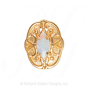 GS465 OP - 14 Karat Gold Opal Slide 